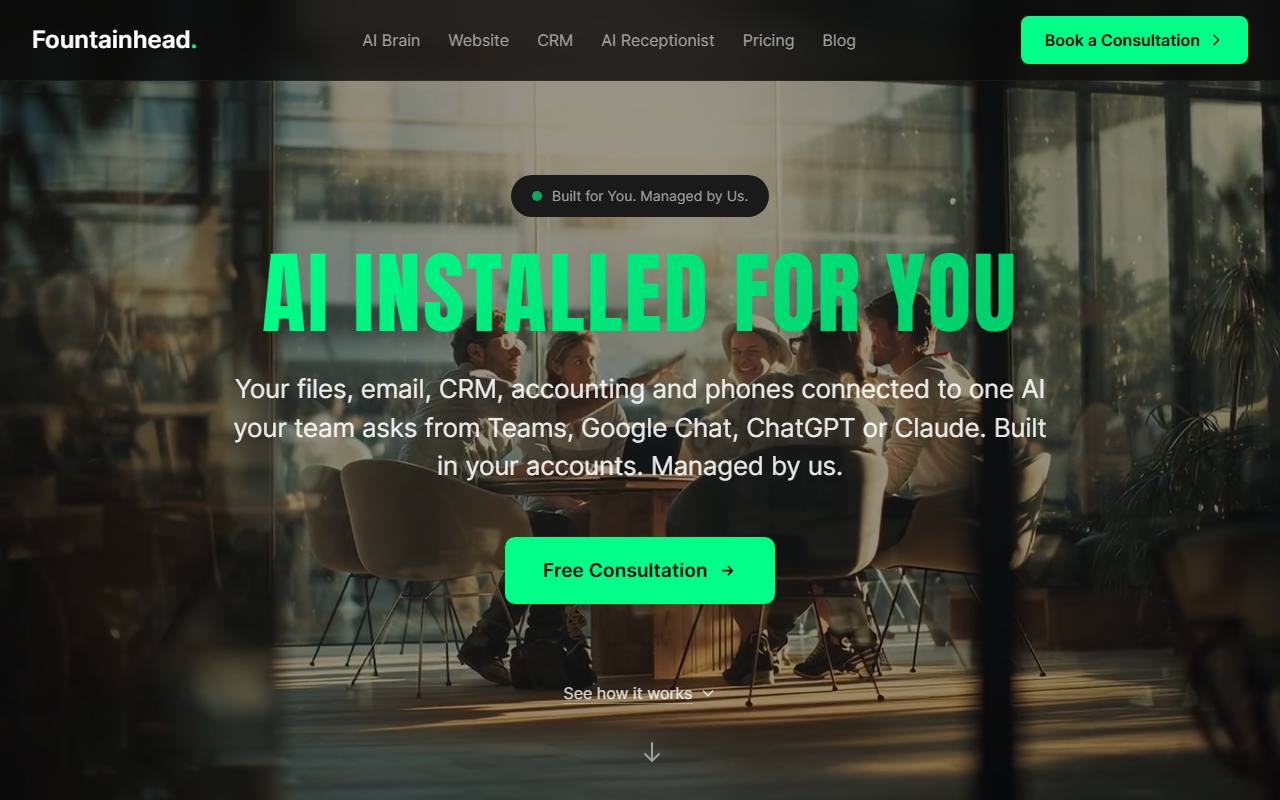 Fountainhead website, built by Fountainhead